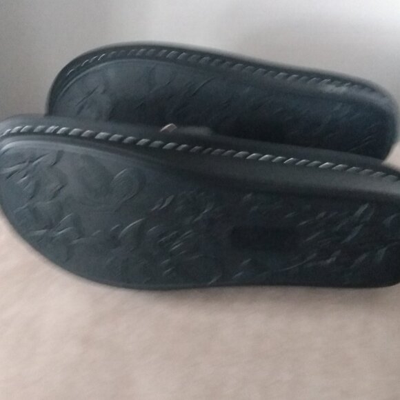 ALEGRIA BLACK CHUNKY MARY JANE SHOES LEATHER STRAP WORK SIZE 39 - Picture 6 of 10